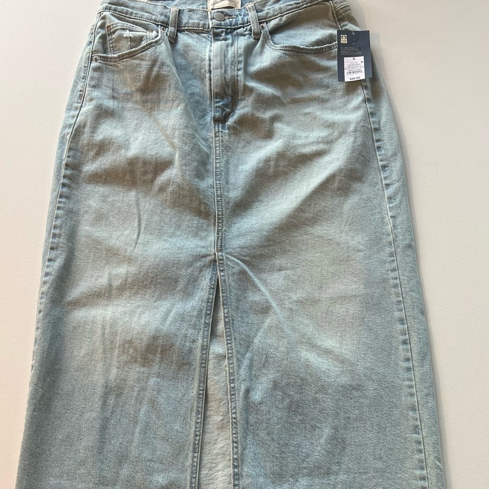NWT Women's High-Rise Denim Maxi Skirt Universal Thread Medium Wash Size 8🔥🔥(L)